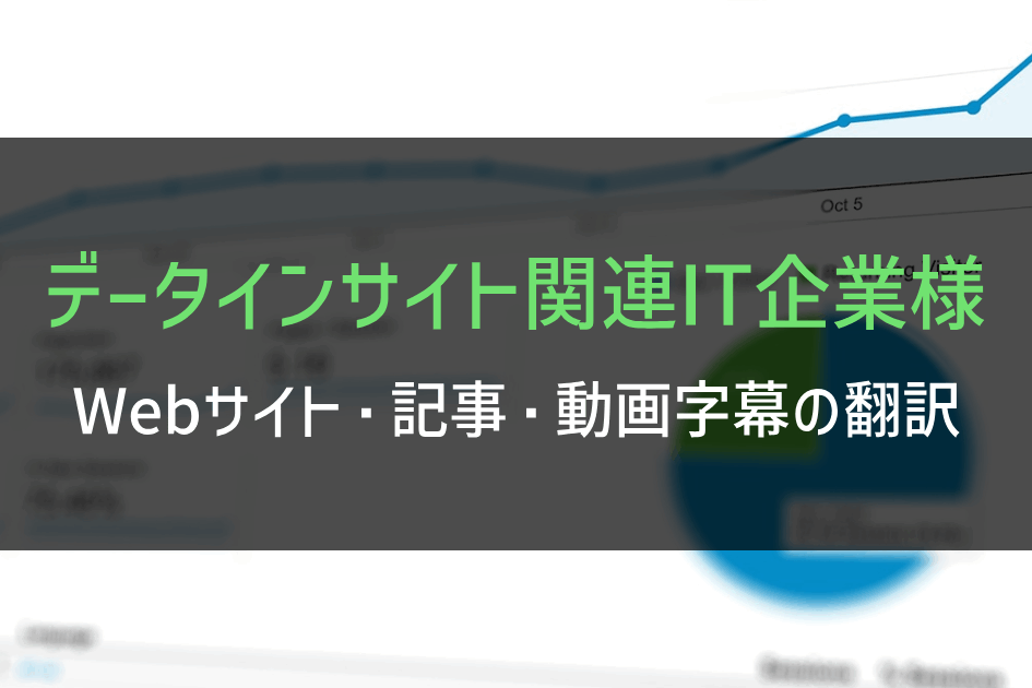 データインサイト関連IT企業様 Webサイト・カタログ・動画字幕